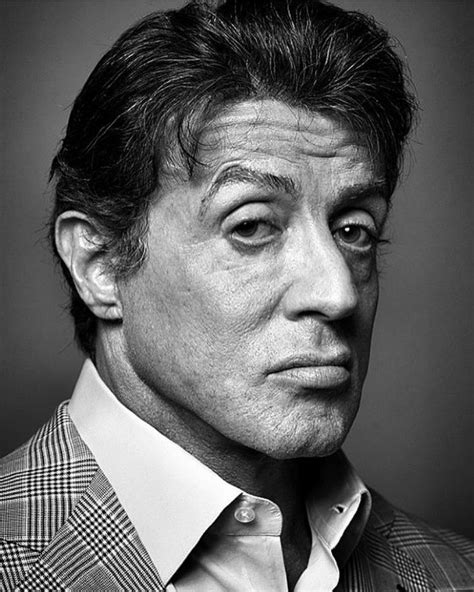 sylvester stallone black and white